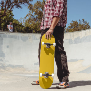 Skateboard Couleur solide jaune moutarde