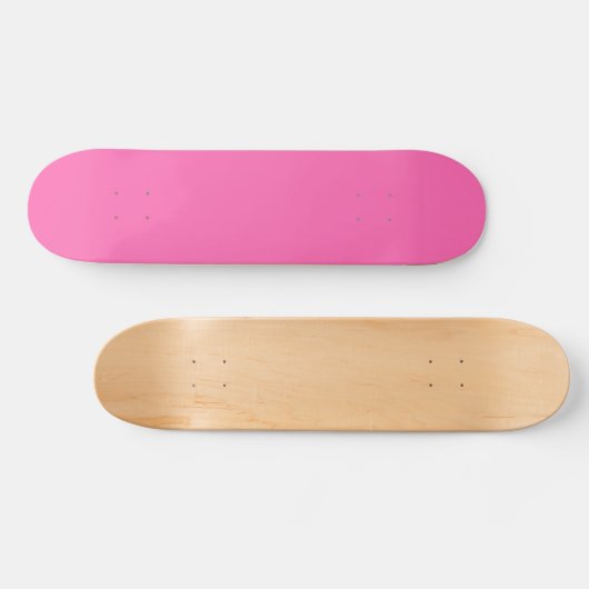 Skateboard Couleur solide rose chaud (Horz)