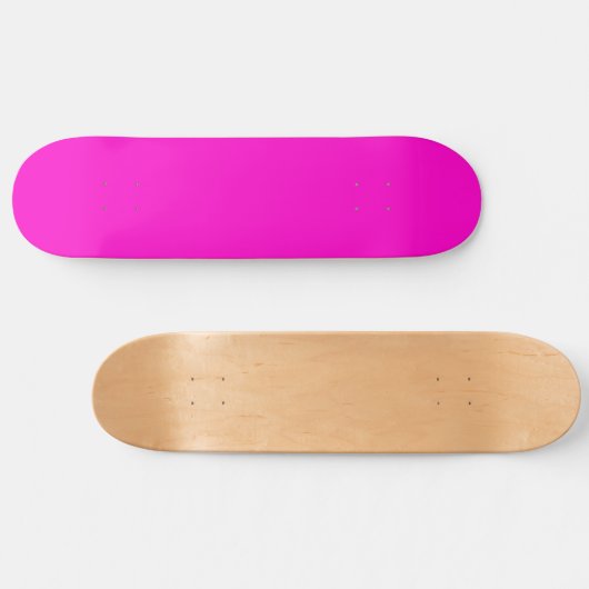 Skateboard Couleur solide rose chaud (Horz)