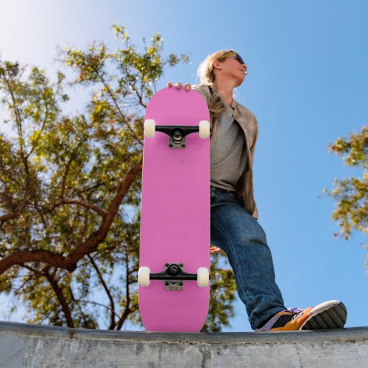 Skateboard Couleur solide rose néon | Classique (Extérieur 1)
