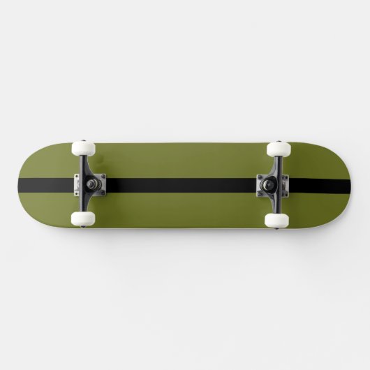 Skateboard Couleur solide vert olive (Horz)