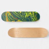 Skateboard couleur turquesa oscuro con amarillo (Horz)
