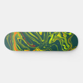 Skateboard couleur turquesa oscuro con amarillo (Horz)