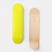 Skateboard Couleur uni jaune néon (Recto)