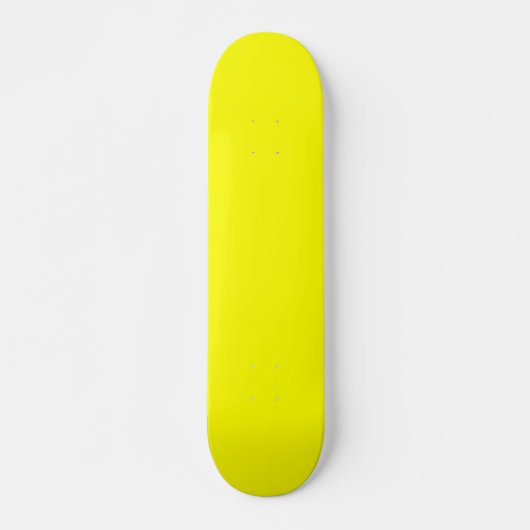 Skateboard Couleur uni jaune néon (Devant)