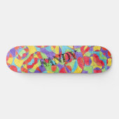 Skateboard Couleurs arc-en-ciel Motif de doodle Crayon tiré à (Horz)