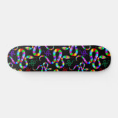 Skateboard Couleurs arc-en-ciel psychédéliques serpent (Horz)