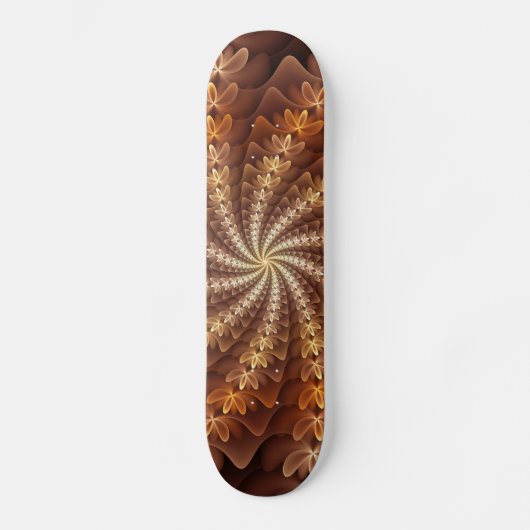 Skateboard Couleurs chaudes, Trippy Moderne Motif d'art fract (Recto)