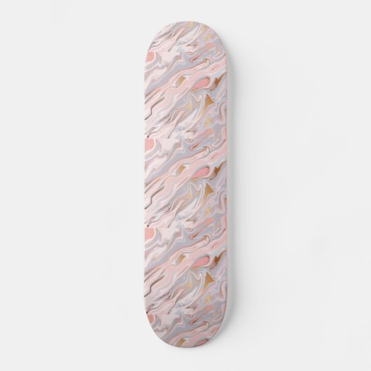 Skateboard Couleurs claires Texture en marbre (Recto)