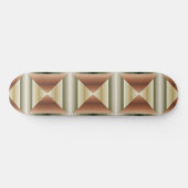 Skateboard Couleurs D'Art Motif Brown, Vert Et Tan (Horz)