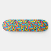 Skateboard Couleurs funky Abstrait (Horz)