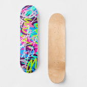 Skateboard Couleurs Joyeuses Moderne Abstrait  (Recto)