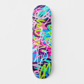 Skateboard Couleurs Joyeuses Moderne Abstrait  (Recto)