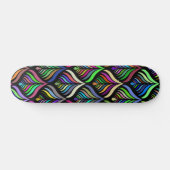 Skateboard Couleurs pliantes Abstrait arc-en-ciel (Horz)