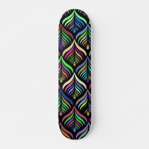 Skateboard Couleurs pliantes Abstrait arc-en-ciel
