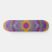SKATEBOARD COULEURS VAGUES ABSTRAITES (Horz)