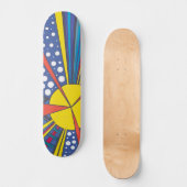 Skateboard Coup de soleil de pop art, rayons cosmiques abstra (Recto)