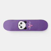 Skateboard Coupe Panda Bear Custom Monogram Skate (Horz)