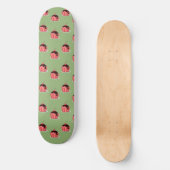 Skateboard Coupes de crème glacée rose sur vert (Recto)