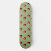 Skateboard Coupes de crème glacée rose sur vert (Recto)