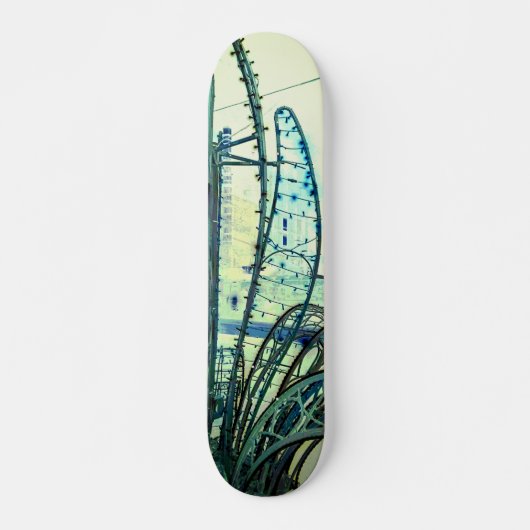 Skateboard Courbes bleues (Devant)