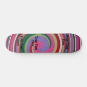 Skateboard courbes colorées design abstrait moderne (Horz)