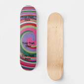 Skateboard courbes colorées design abstrait moderne (Recto)