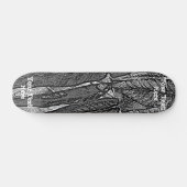 Skateboard courbes en noir et blanc design abstrait moderne (Horz)