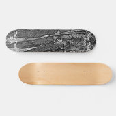 Skateboard courbes en noir et blanc design abstrait moderne (Horz)