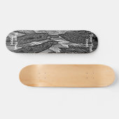 Skateboard courbes en noir et blanc design abstrait moderne (Horz)
