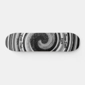Skateboard courbes noir et blanc design abstrait moderne (Horz)