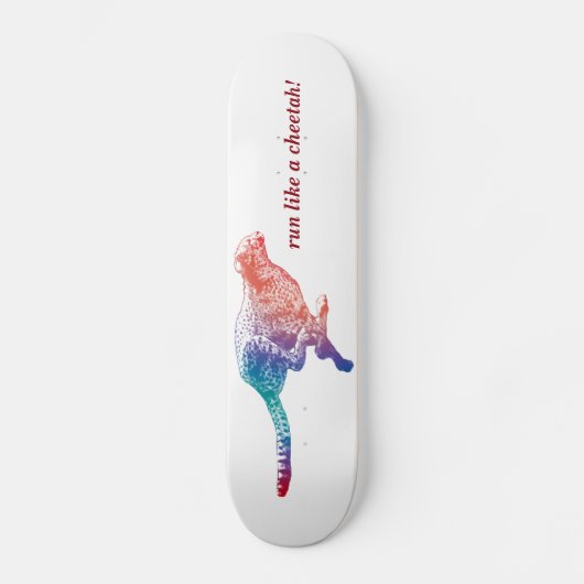 Skateboard Courez comme un guépard (Recto)