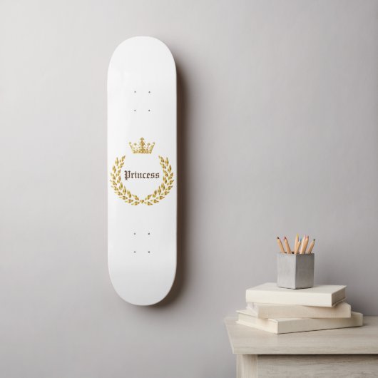 Skateboard Couronne d'or de princesse (Art mural)