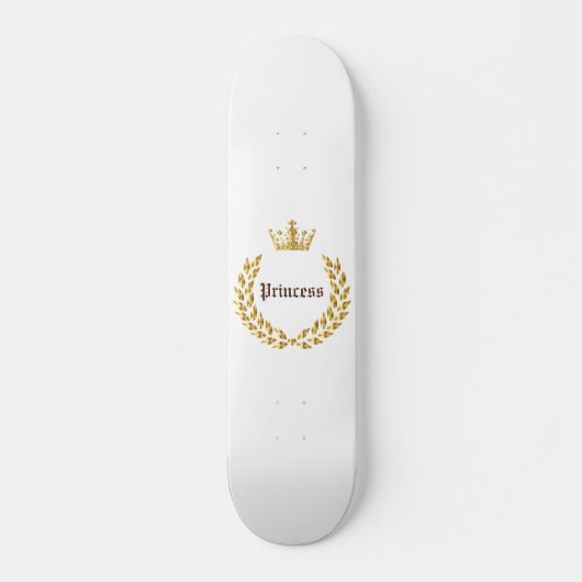 Skateboard Couronne d'or de princesse (Devant)