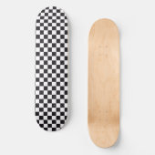 Skateboard Course de voitures / Motif d'échecs - noir 1 (Recto)