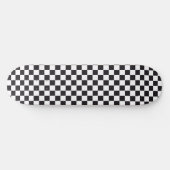 Skateboard Course de voitures / Motif d'échecs - noir 1 (Horz)