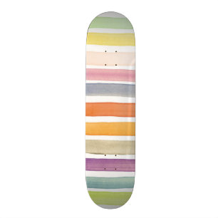 Skateboard Courses peintes à la main de brosse d'aquarelle,