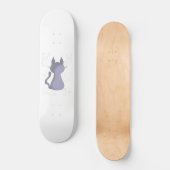 Skateboard Couvercle arrière de couette de chat timide (Recto)