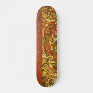 Skateboard Couverture de livre antique, motif de tourbillon o