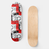 Skateboard Couverture Sherpa Cercles Rouge Noir (Recto)
