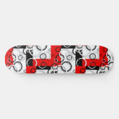 Skateboard Couverture Sherpa Cercles Rouge Noir (Horz)