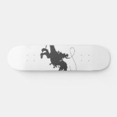 Skateboard Cowboy riding dinosaur in the prehistoric era (Horz)