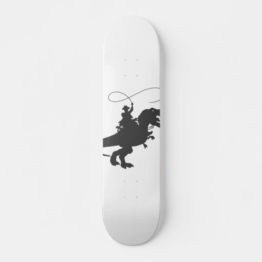 Skateboard Cowboy riding dinosaur in the prehistoric era (Devant)