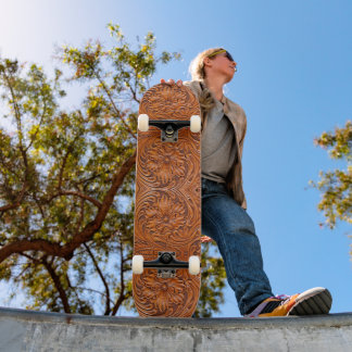 Skateboard Cowboy Rustique pays occidental à outils en cuir i