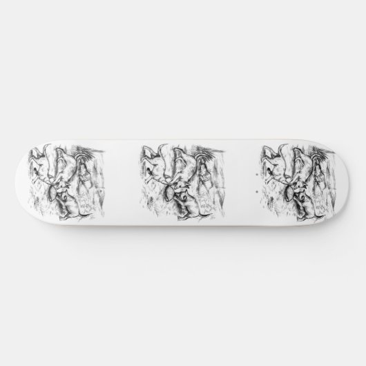 Skateboard Coyote Pups (Horz)