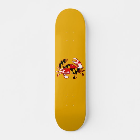 Skateboard Crabe du drapeau du Maryland (Devant)