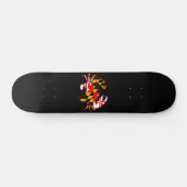 Skateboard Crabe du drapeau du Maryland (Horz)