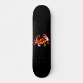 Skateboard Crabe du drapeau du Maryland (Devant)