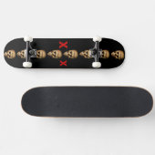 Skateboard Crâne à grains brillants (Horz)