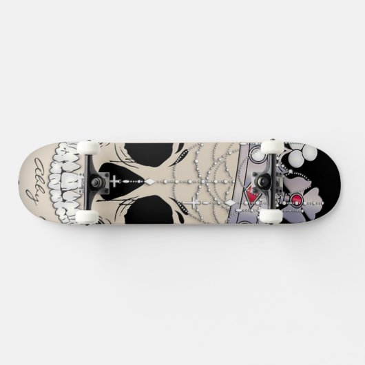 Skateboard Crâne Abstrait (Horz)
